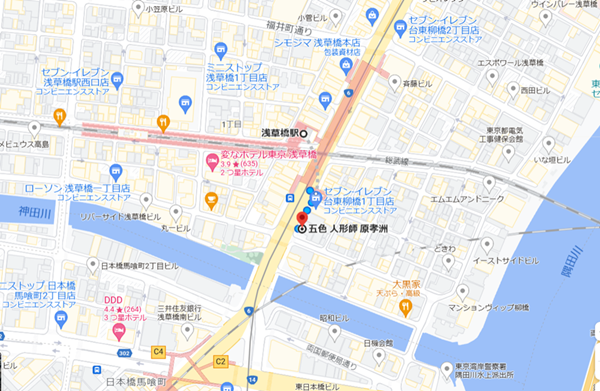 原孝洲 浅草橋本店 MAP